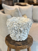 Witte waterpokken bloempot - 20x23 cm