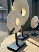 Wiel van zandsteen op statief - 19 x 34 cm