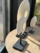 Wiel van zandsteen op statief - 19 x 34 cm