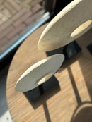 Wiel van zandsteen op statief - 19 x 34 cm