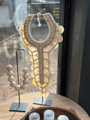 Schelpenketting met parelmoer en touw - 30x68 cm