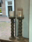 Kandelaar Bob van donkergrijs hout – 43 cm