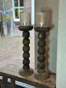 Kandelaar Bob van donkergrijs hout – 43 cm