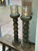 Kandelaar Bob van donkergrijs hout – 43 cm