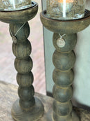 Kandelaar Bob van donkergrijs hout – 43 cm