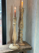 Kandelaar Luc van oud vergrijsd hout - 43 cm