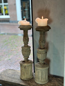 Kandelaar Clari van oud vergrijsd hout - 46 cm