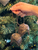 Kersthanger Lou Lou rond met puntjes - B6 x H6 cm