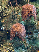 Kersthanger Lou Lou rond met puntjes - B6 x H6 cm