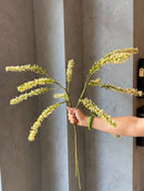 Kunstbloem Slangenwortel lichtgroen en geel - 88 cm