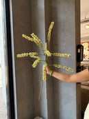 Kunstbloem Slangenwortel lichtgroen en geel - 88 cm
