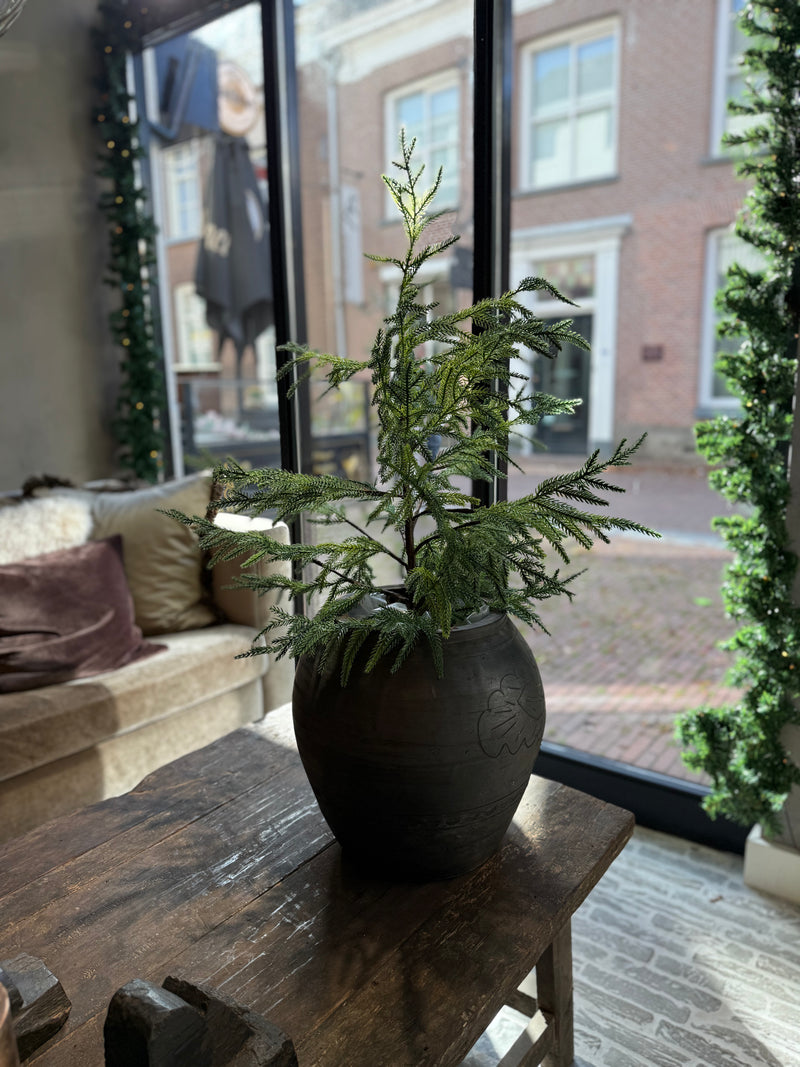 Kunst kerstboompje Norfolk met donkergroene takken – 90 cm