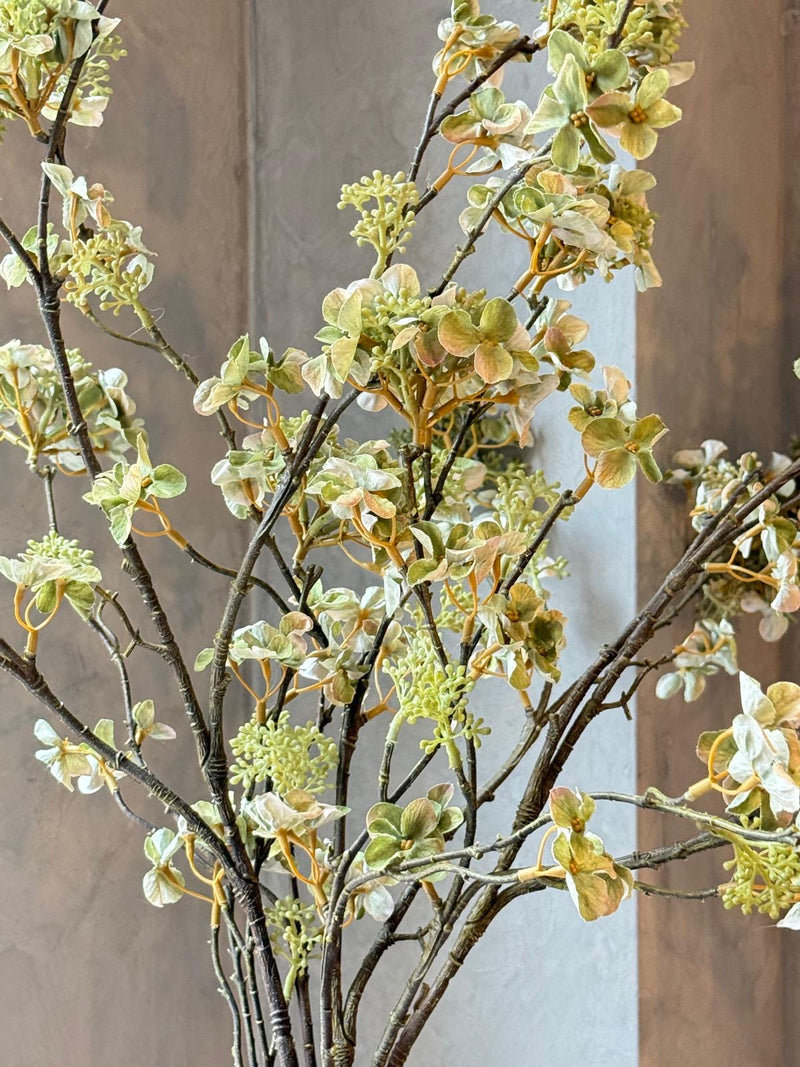 Kunsttak Groene Hortensia - 120 cm lang