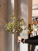 Kunsttak met donkergroene Geraniumblaadjes – 92 cm