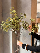 Kunsttak met donkergroene Geraniumblaadjes – 92 cm