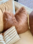 Kussen met bruine haartjes - 45x45 cm - Hairfy brown