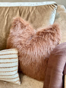 Kussen met bruine haartjes - 45x45 cm - Hairfy brown