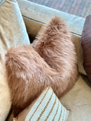 Kussen met bruine haartjes - 45x45 cm - Hairfy brown