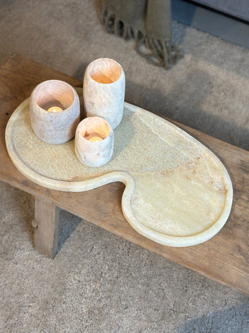 Organisch dienblad van Onyx - B59 x L30 cm