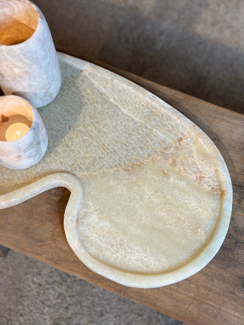 Organisch dienblad van Onyx - B59 x L30 cm