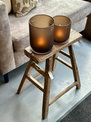 Oud houten krukje - L14 x B41 cm x H52 cm
