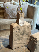 Rechthoekige vaas Castelao in taupekleur - B23 x L9 x H36 cm