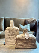 Rechthoekig vaasje Castelao in taupekleur - B29 x L12 xH26 cm