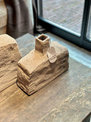 Rechthoekig vaasje Castelao in taupekleur - B29 x L12 xH26 cm