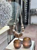 Schelpenketting met sand dollars - B19 x H52 cm