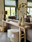 Sidetable van oud teakhout - L235 x D32 x H80 cm