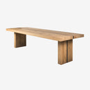 Eettafel Strip met blokpoten van eikenhout in cinnamon kleur – 260x100 cm