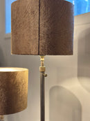 Tafellamp Helena met verstelbaar stalen frame en leistenen voetje 52-85 cm