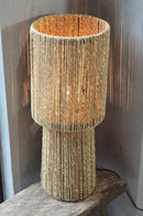 Tafellamp van grof geweven touw – H55 × D21 cm