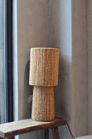 Tafellamp van grof geweven touw – H55 × D21 cm