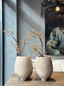 Vaas Taurasi op pootjes – light brown – Ø 23 × H 29,5 cm