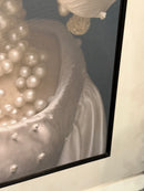 Wandkleed in zwart floating frame - Pearl Princess - B145 x H190 cm