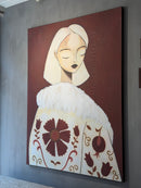 Wandkleed in zwart frame - Details of life - B110 x H145 cm