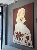 Wandkleed in zwart frame - Details of life - B110 x H145 cm