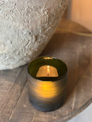 Windlicht Carved glass - Dark Green - H11 x D9 cm