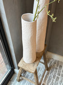 Witte hoge vaas - Soave - H49 x D14 cm