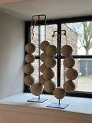 XL Kralenketting van katoen maché - L25 x B9 x H51 cm