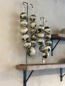 XXL kralenketting met groene marmeren kralen - H67 x B20 cm