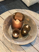 XXL donkerbruine houten schaal - D69 x H16