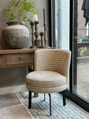 Eetkamerstoel Nova met beigekleurige stof - Keijser & Co