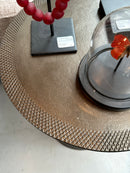 Bijzettafel in antiek goudkleur - H53 x D39,5 cm