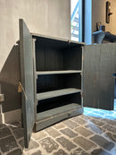 Groenblauw 2-deurs kastje - 42x75x94 cm