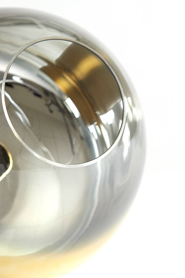 Hanglamp met 3 bollen van helder glas met metallic goud - 40x160 cm