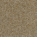 Eetkamerstoel Alma in karamelkleurige Bouclé stof met zwarte metalen draaipoot