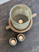 DutZ Collection cilindervaas / windlicht – Taupe – H18 × D18 cm