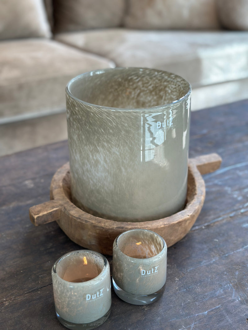 DutZ Collection windlicht – Taupe – H7 × D7 cm